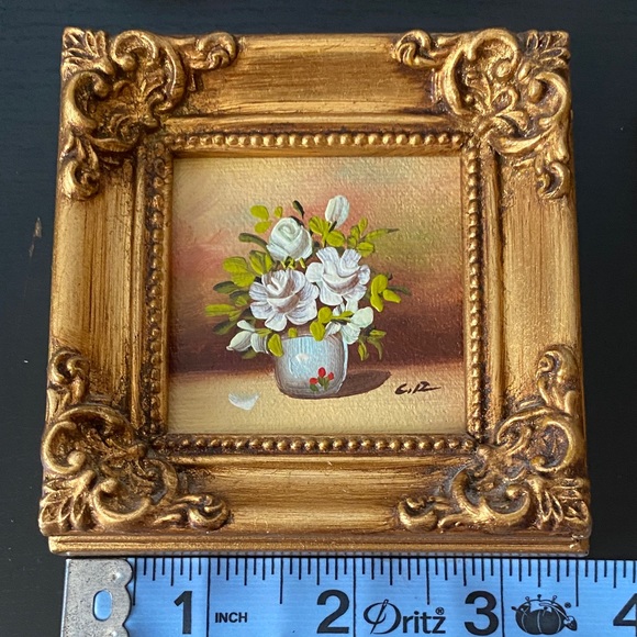 Elegant Gold Framed Floral Art Set - Picture 3 of 6